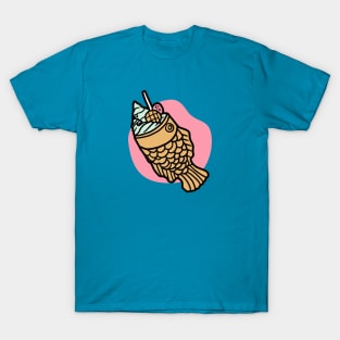 Japanese Taiyaki Ice Cream Illustration T-Shirt